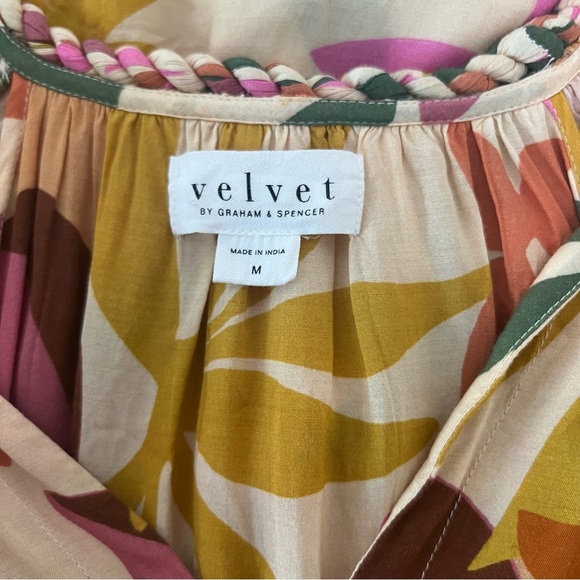 Velvet By Graham & Spencer Carol Floral Midi-Dress In Oasis Multi Size Medium - Picture 14 of 15